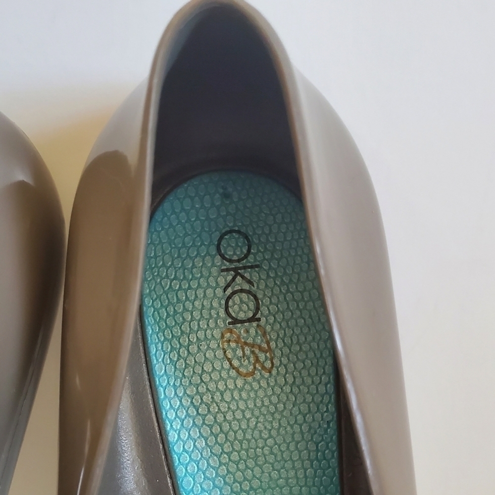 OKA B Taylor Gray Brown Jelly Rubber Ballet Slip On Flats Size US 8 EU 38 - Picture 8 of 15